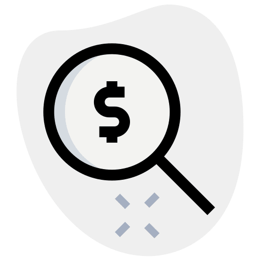 Search money dollar business and finance icon