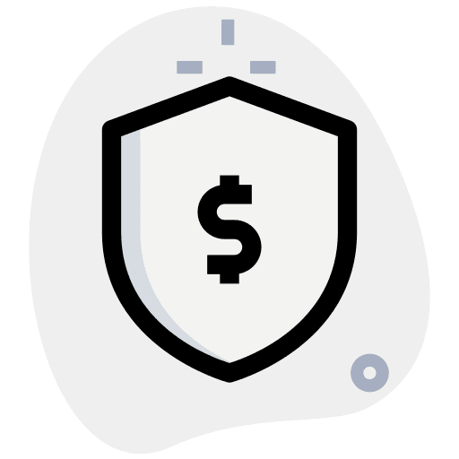 Shield currency money dollar icon