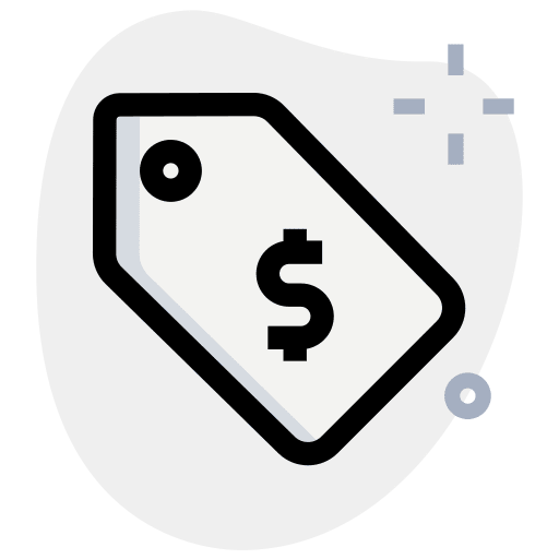 Tag cents dollar currency icon