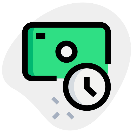 Delay commerce and shopping notes delay icon