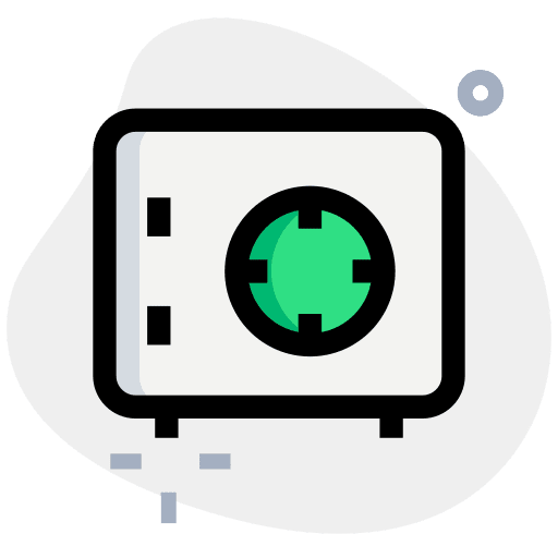 Safe box savings security business and finance icon
