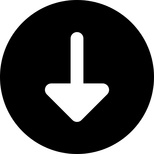 Circle button navigational arrow down arrow icon