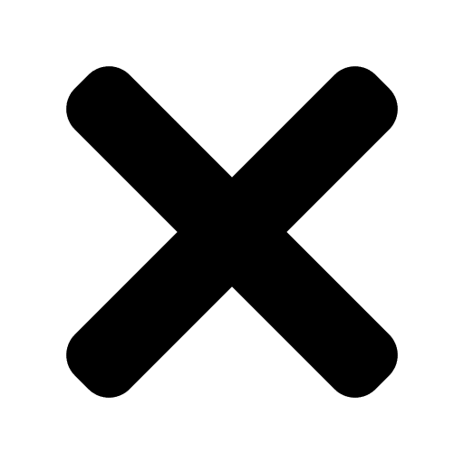 Crossed cross out signs cancel icon