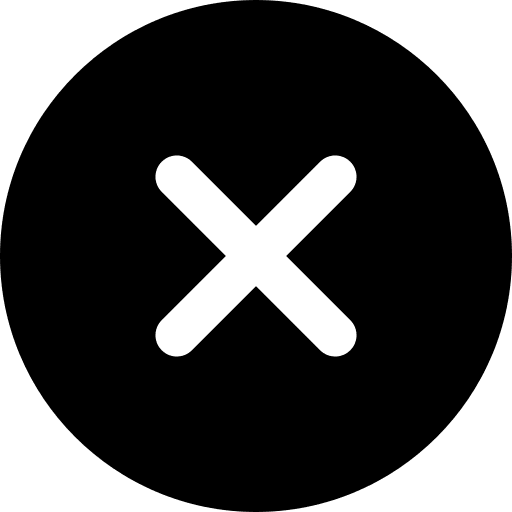 Delete button quit circle icon