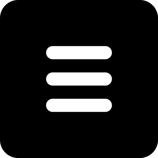 Square hamburger menu button icon