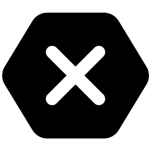 Delete ui button letter x icon