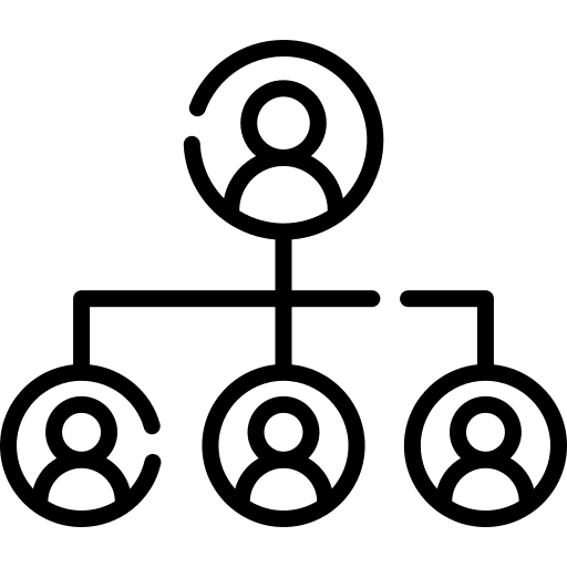 Organization chart organization chart diagram business and finance icon