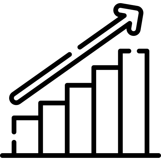 Bar graph bar chart growth report icon