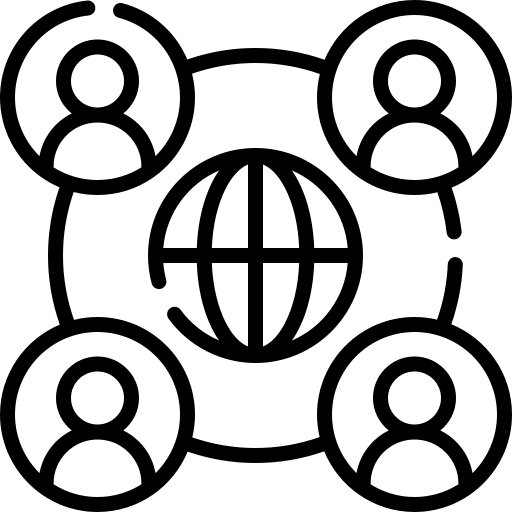 Global network teamwork world people icon Global network teamwork world people icon