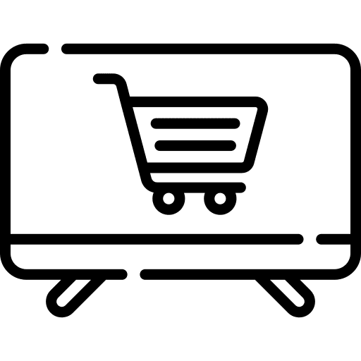 Shopping cart market ecommerce screen icon Shopping cart market ecommerce screen icon