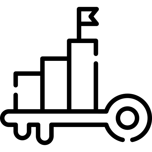 Success objective key goal icon Success objective key goal icon