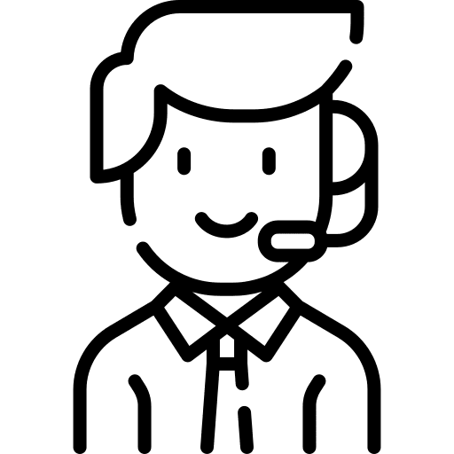 Telemarketing technical support call center agent representative icon Telemarketing technical support call center agent representative icon