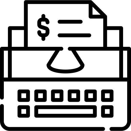 Copywriting contract content files and folders icon Copywriting contract content files and folders icon