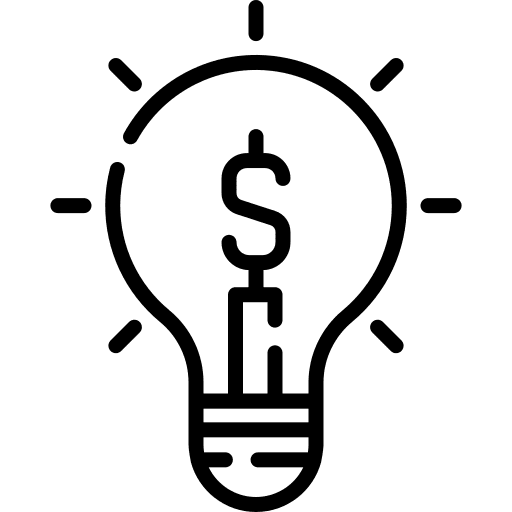 Light bulb technology dollar light bulb icon Light bulb technology dollar light bulb icon