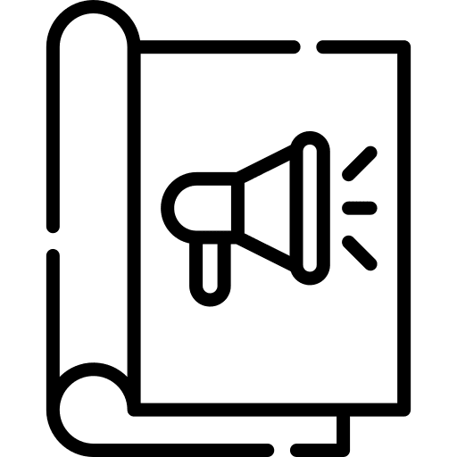 Magazine promotion advertisement communications icon Magazine promotion advertisement communications icon