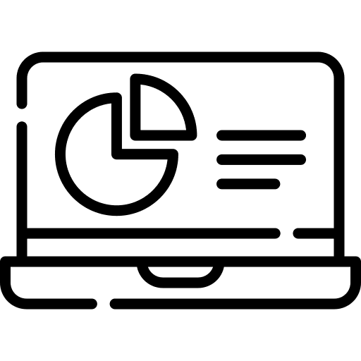 Pie chart marketing report graph icon Pie chart marketing report graph icon