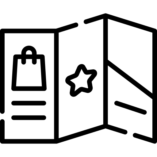 Brochure commerce and shopping brochure manual icon Brochure commerce and shopping brochure manual icon