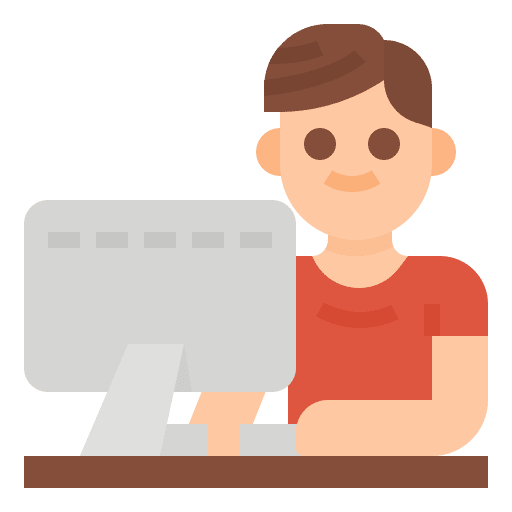 Computer e learning school avatar icon