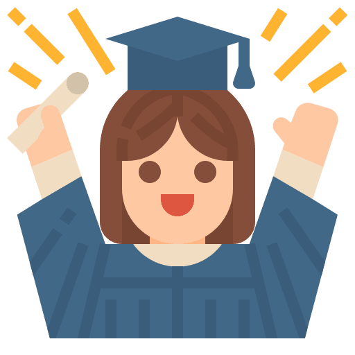 Graduate education school knowledge icon