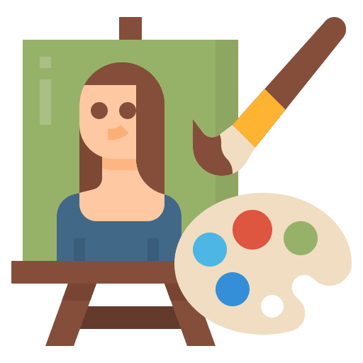 Painting painting brush frame icon
