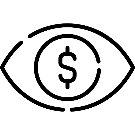 Vision business and finance money earning icon Vision business and finance money earning icon