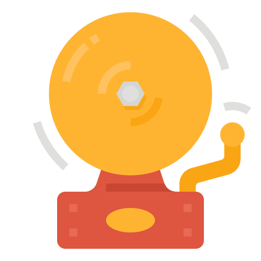 School bell notification ring alarm icon School bell notification ring alarm icon