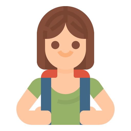 Student girl children education icon Student girl children education icon