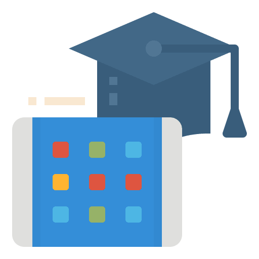 Tablet class education online icon Tablet class education online icon