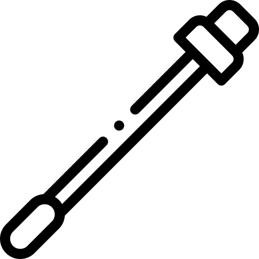 Swab test medical tools cotton swab icon Swab test medical tools cotton swab icon