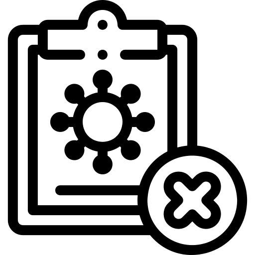 Test results clipboard coronavirus hospital icon