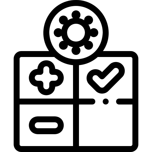 Positive healthcare and medical bacteria medical result icon Positive healthcare and medical bacteria medical result icon