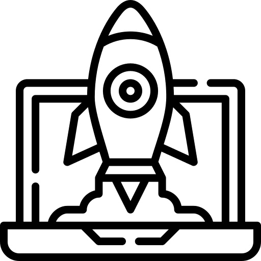Startup electronics rocket website icon