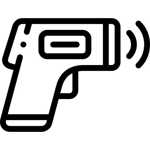 Thermometer medical gun temperature icon Thermometer medical gun temperature icon