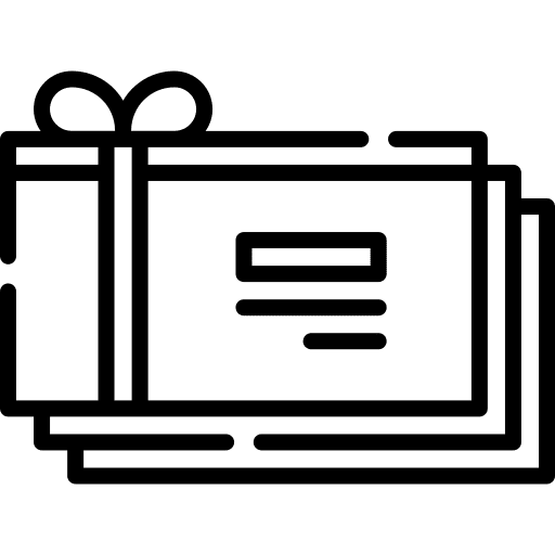 Gift card commerce and shopping gift card voucher icon