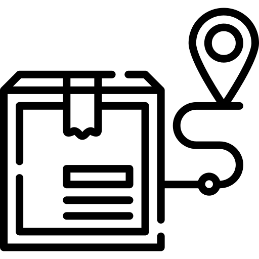 Order tracking route map point box icon Order tracking route map point box icon