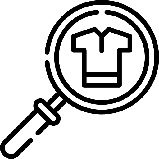 Search tshirt commerce and shopping magnifying glass icon Search tshirt commerce and shopping magnifying glass icon