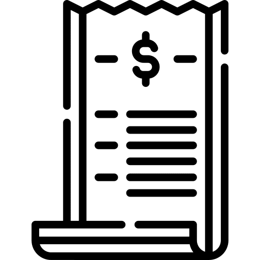 Bill ticket bill shopping icon Bill ticket bill shopping icon