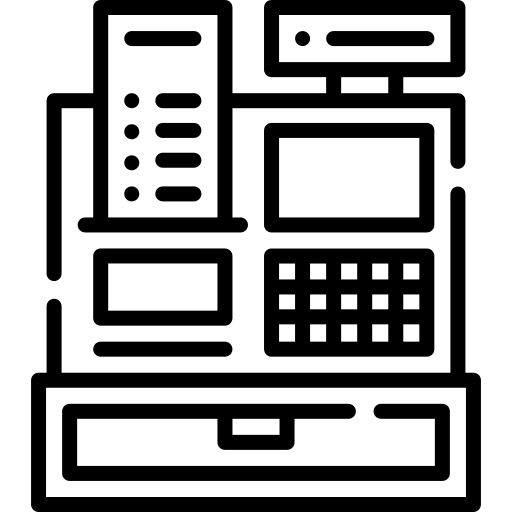 Cashier commerce and shopping cash register payment icon Cashier commerce and shopping cash register payment icon