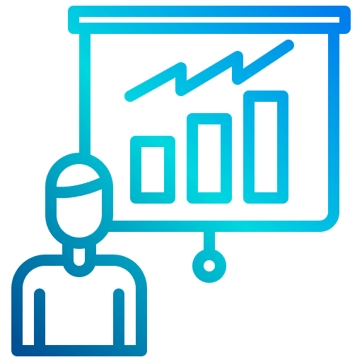 Presentation pie chart business avatar icon
