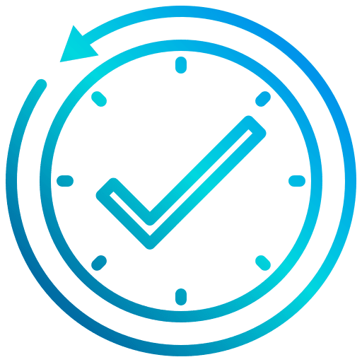 Tasks clock teamwork schedule icon