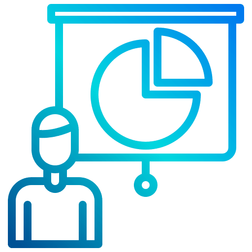 Presentation people statistics project management icon