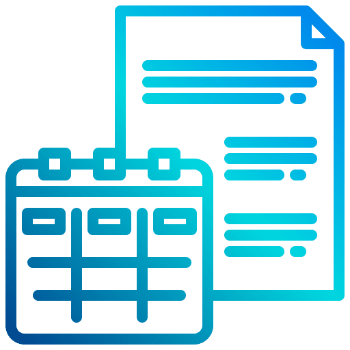 Schedule contract report schedule icon