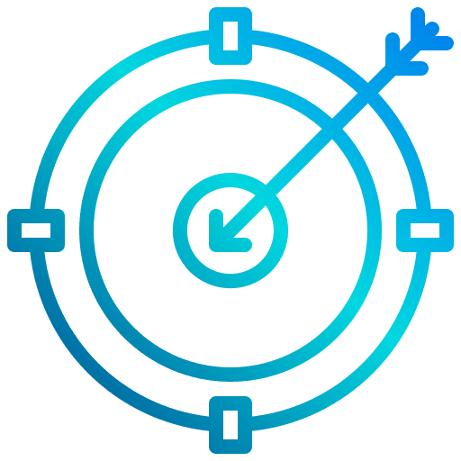 Target business and finance target strategy icon