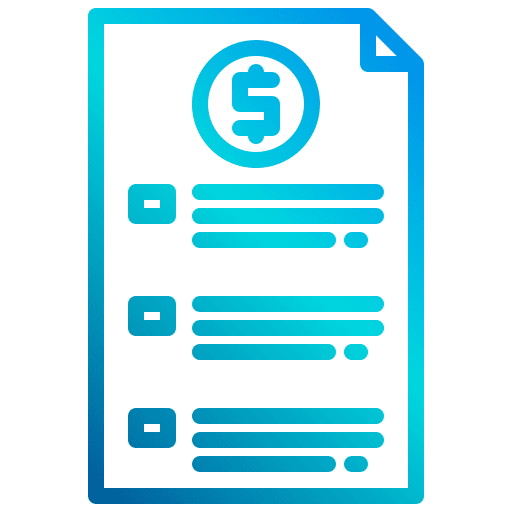 Bill business document business and finance icon