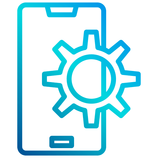 Development electronics app development smartphone icon