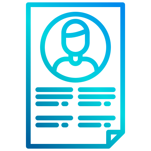Resume people personal info contact person icon