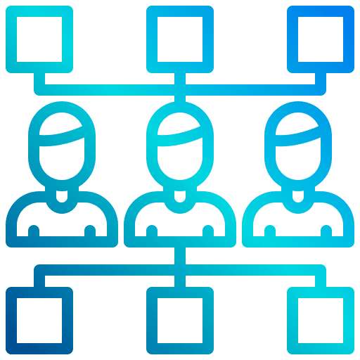 Workflow teamwork project process icon