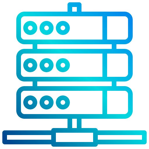 Server electronics hosting computer icon
