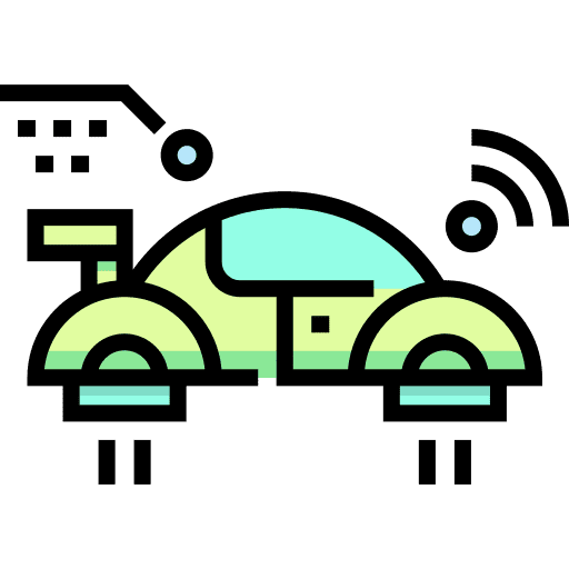 Flying car car flying car science fiction icon