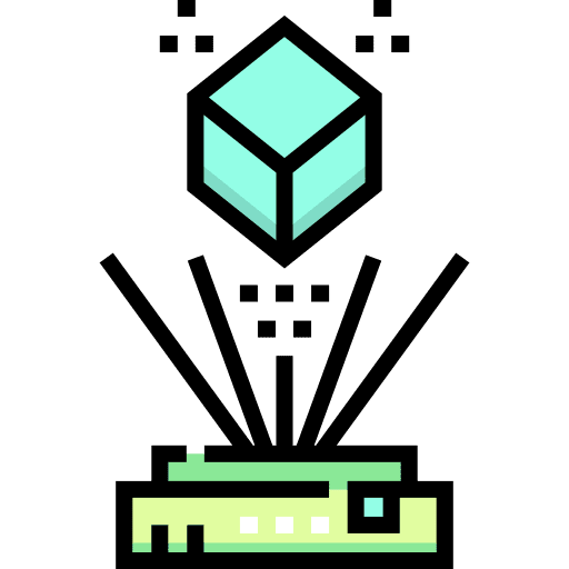 Hologram futuristic hologram electronics icon